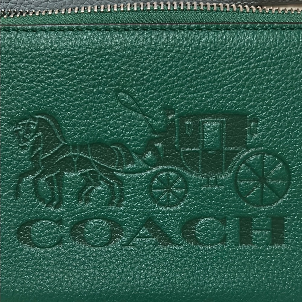 Coach Nolita 19 Pebble Mulit Green Leather Purse/Wristlet - Picture 3 of 10